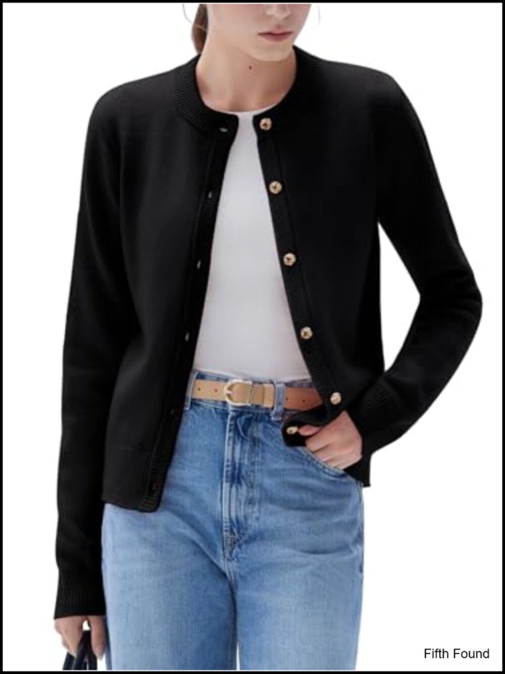 Cashmere Blend Chunky Cardigan Button Up Cropped Sweater